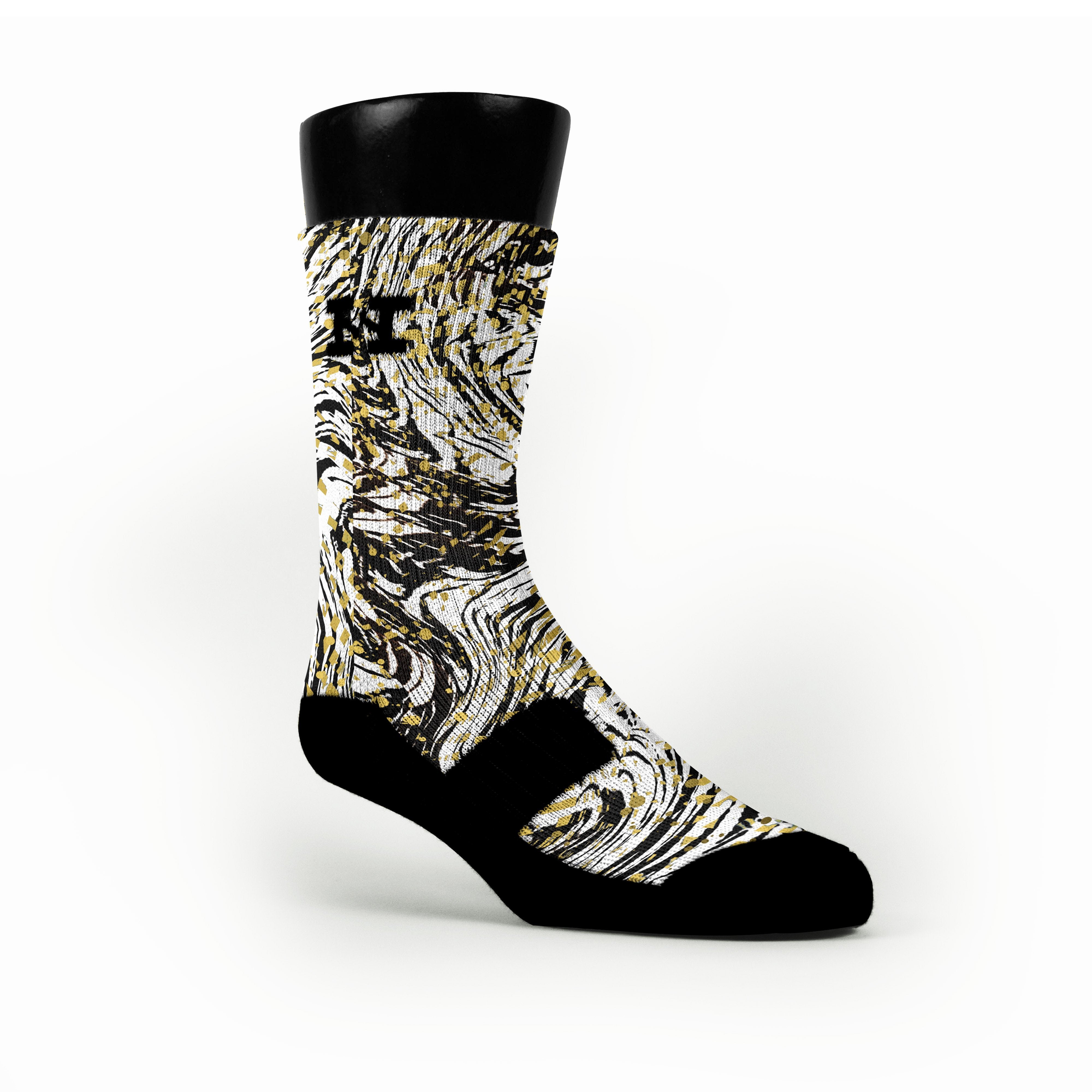 gold nike socks