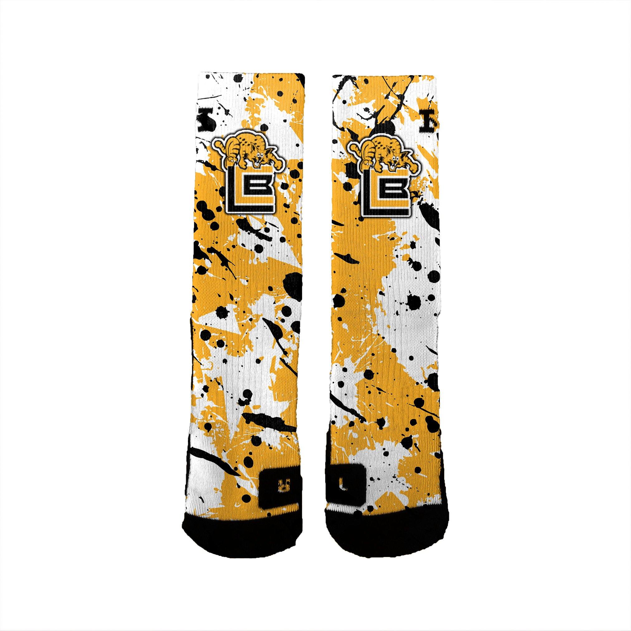 Lakeland Copper Beech Middle School PTA Splatter Custom Nike Elite Socks HoopSwagg