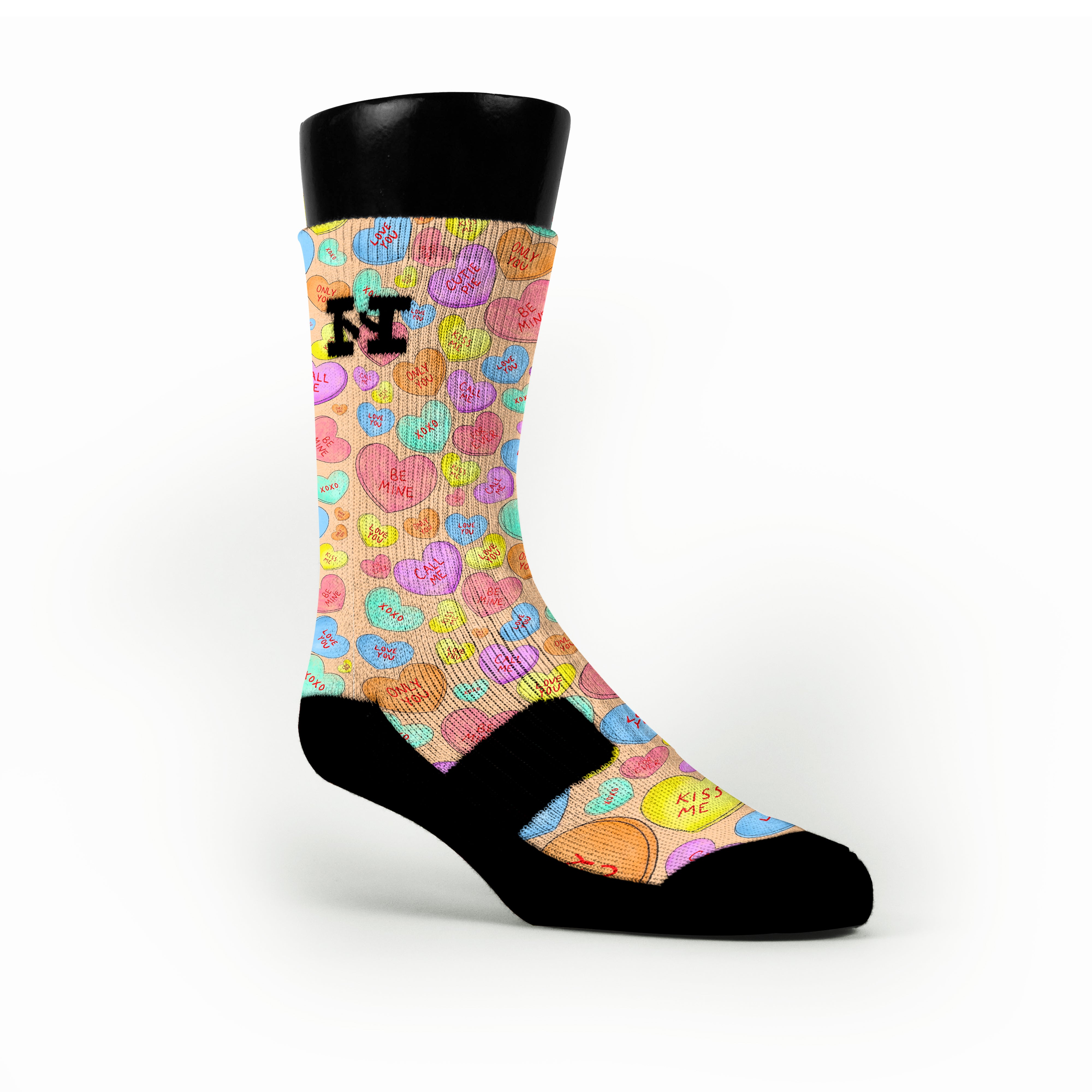 Candy Hearts Socks HoopSwagg