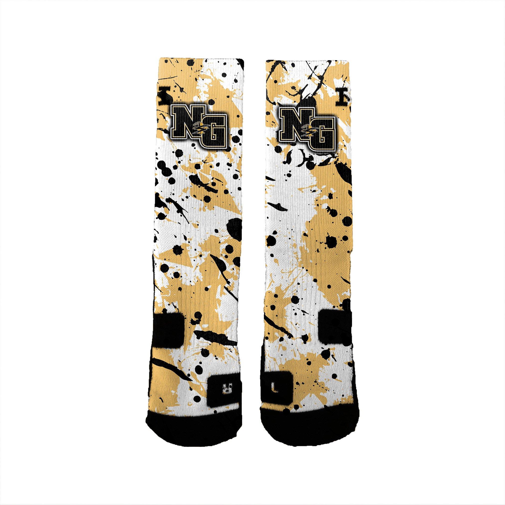 gold nike basketball socks