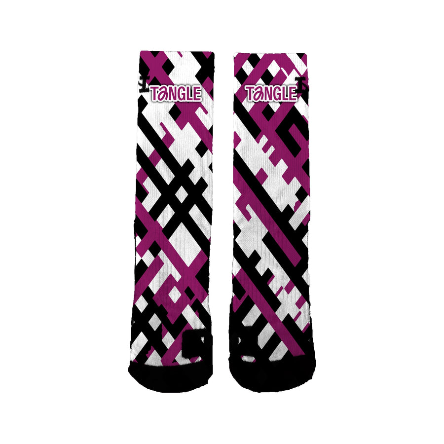 Tangle News Cross Socks