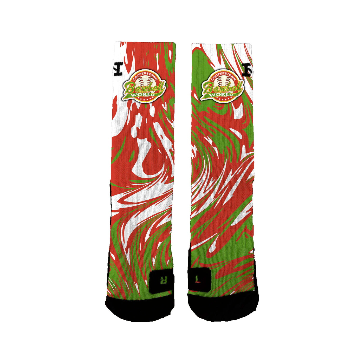 Cooperstown Baseball World Swirl Socks