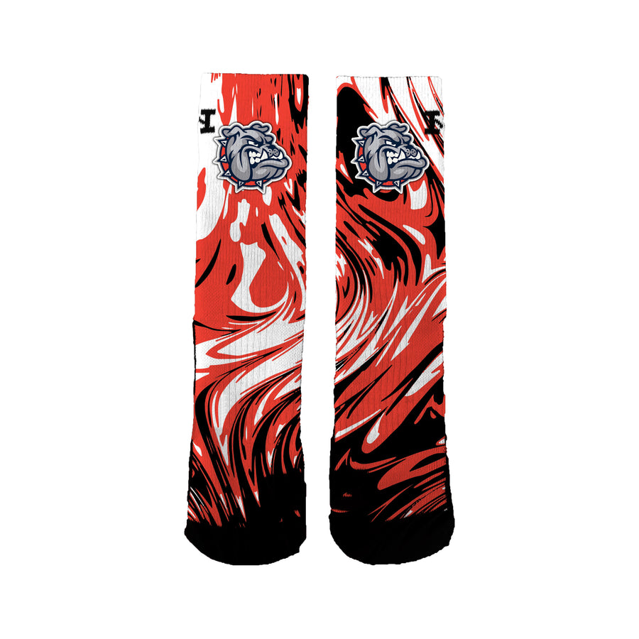 Ainsworth Bulldog Football Swirl Socks