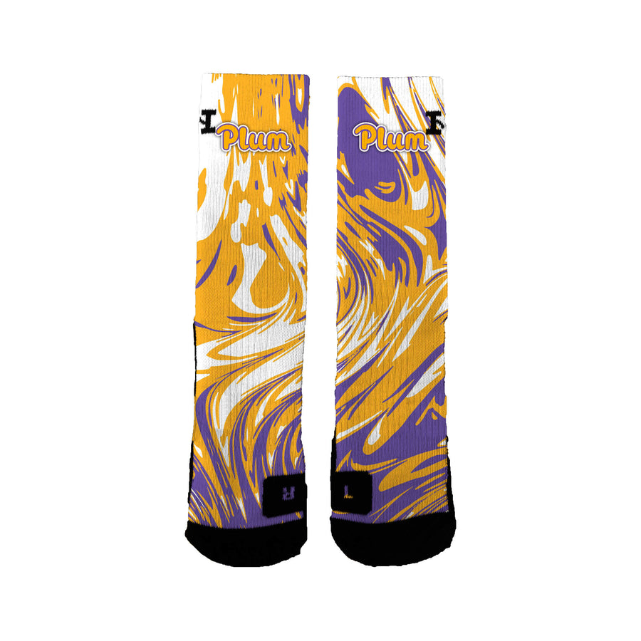 Plum High Music Boosters Swirl Socks