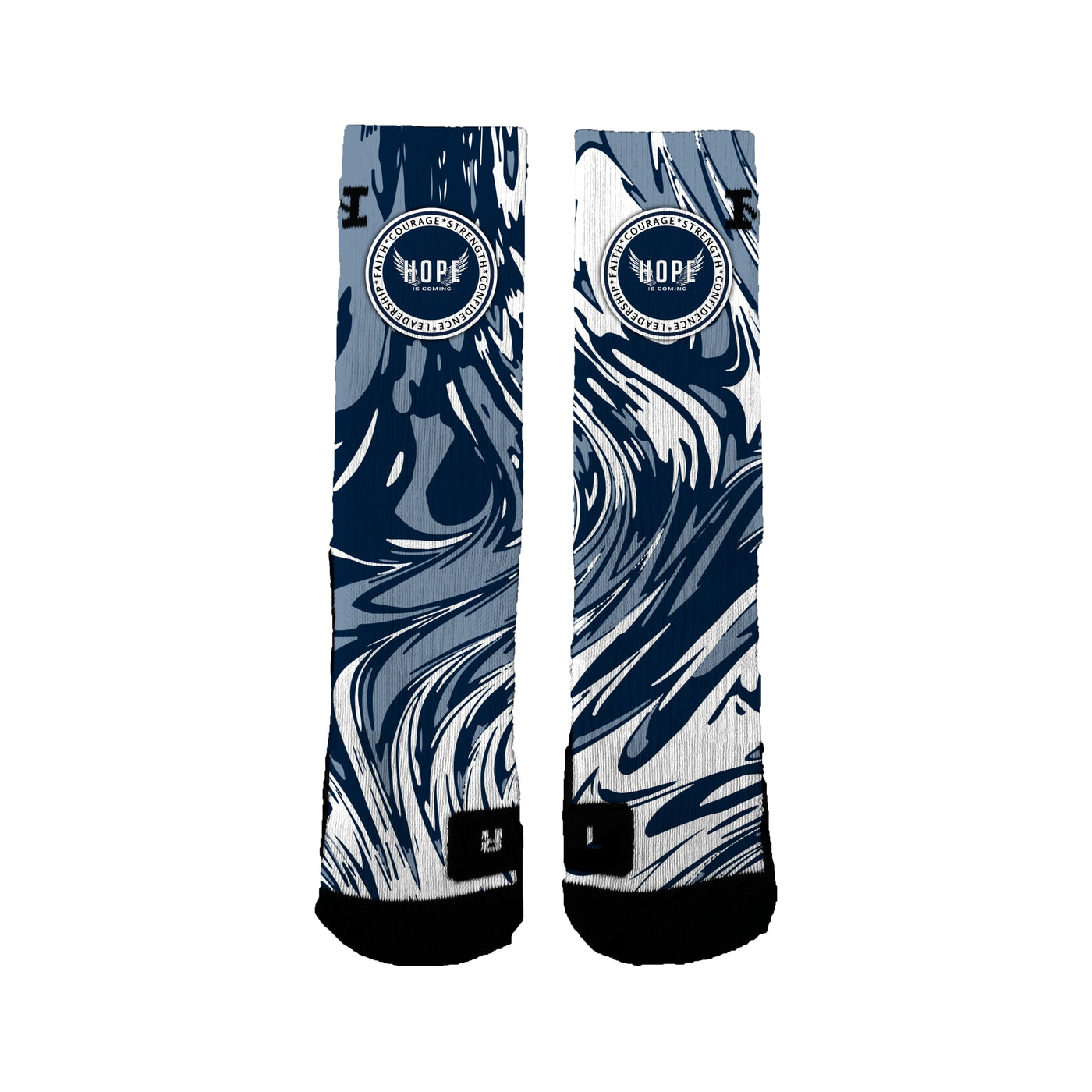 Hope Is Coming 12u Basketball Swirl Socks