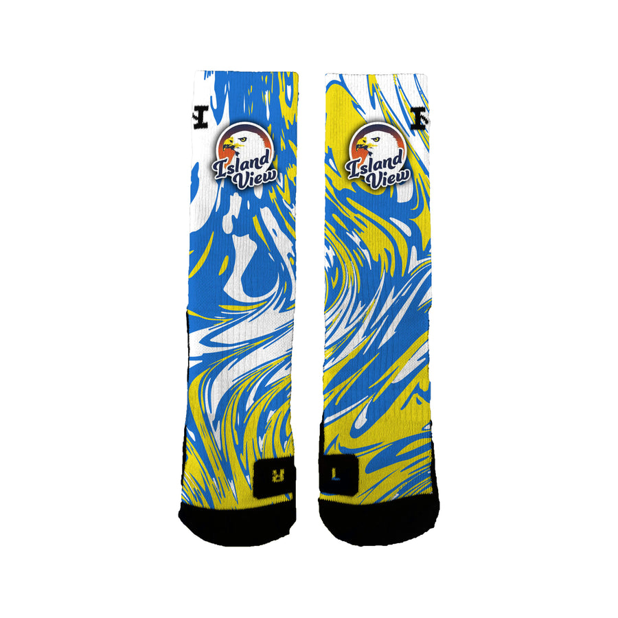 Island View Eagles Swirl Socks