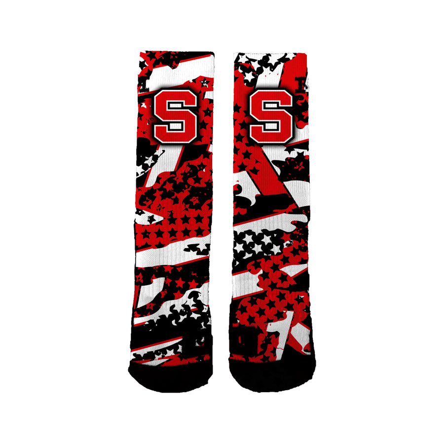 Somers Girls Lacrosse 4th Grade  Freedom Socks