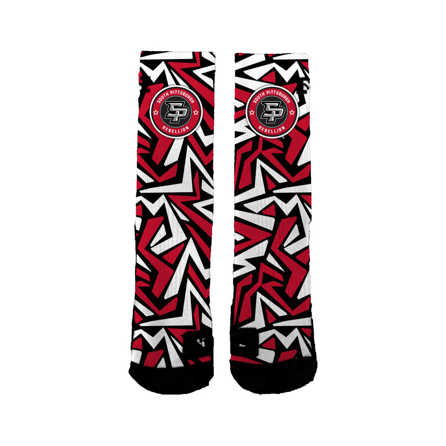 South Pittsburgh Rebellion Maze Socks