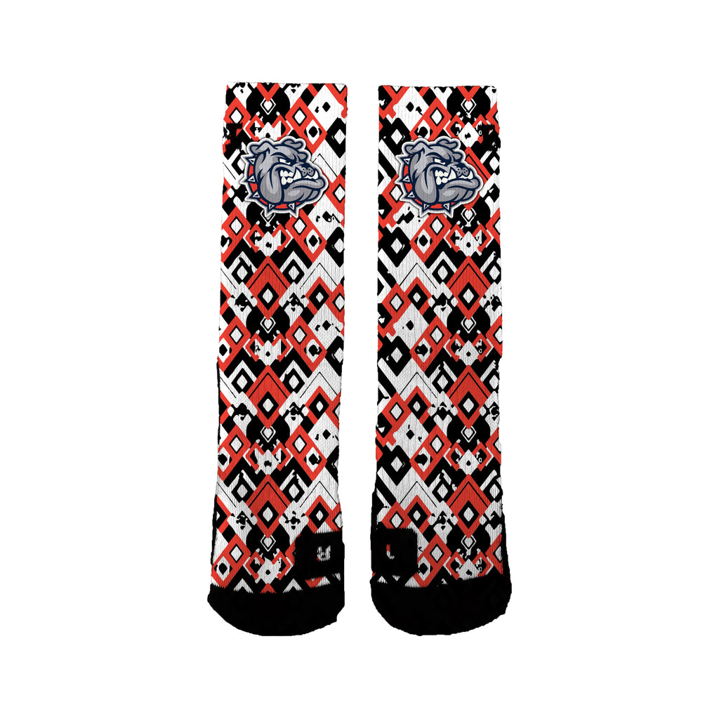 Ainsworth Bulldog Football Geo Socks