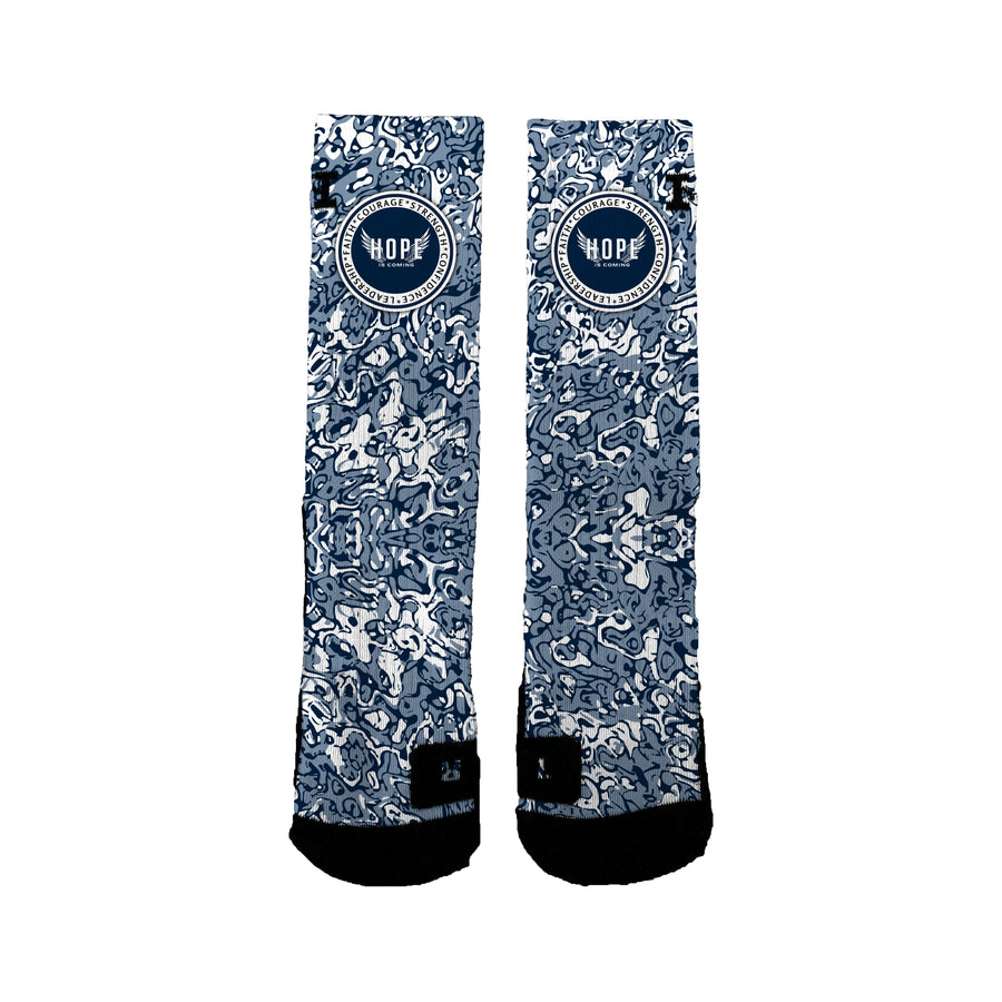 Hope Is Coming 12u Basketball Graffiti Socks