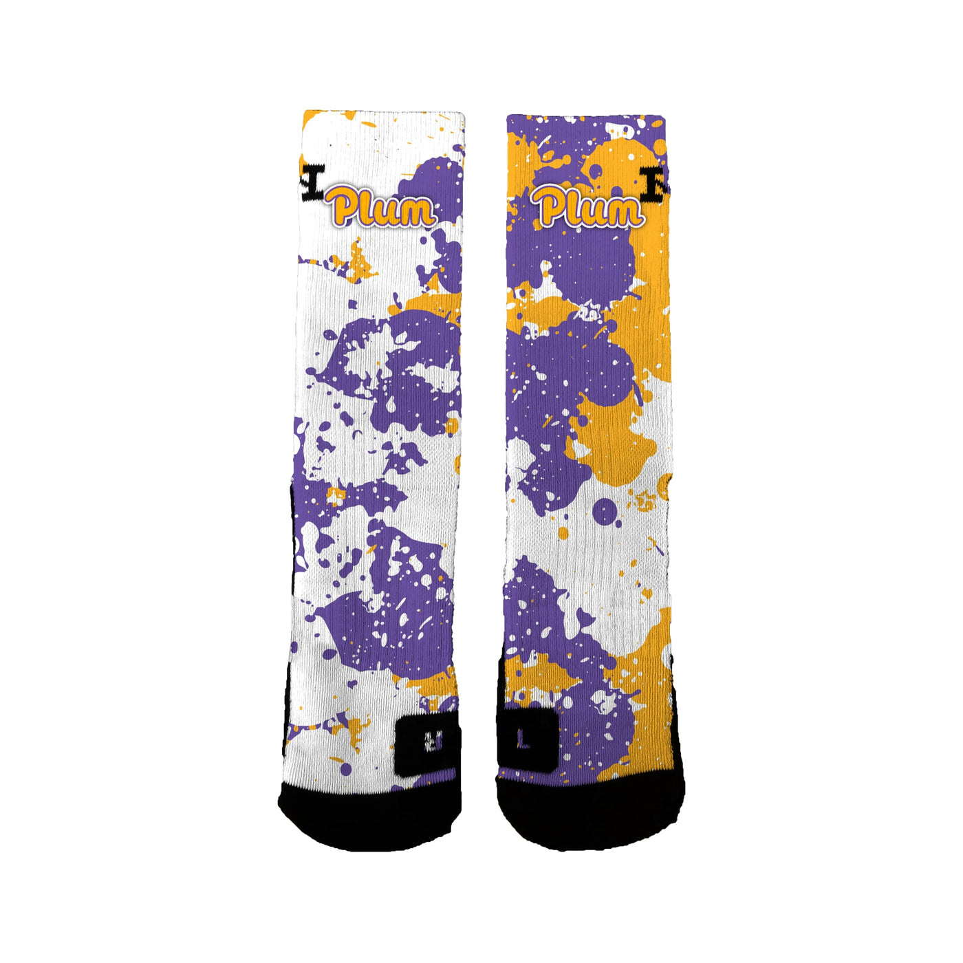 Plum High Music Boosters 3 Peat Splatter Socks