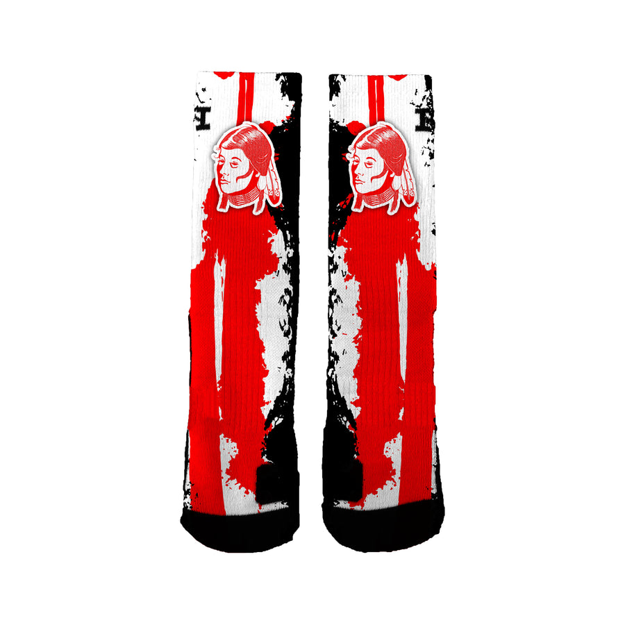 Arlee Warriors/scarlets Eruption Socks