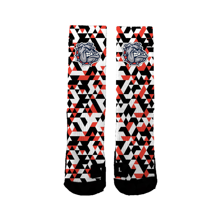 Ainsworth Bulldog Football Triangles Socks