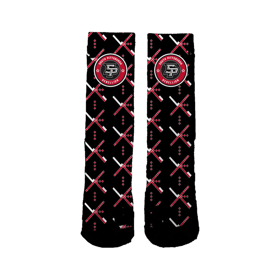 South Pittsburgh Rebellion PDX Carpet Socks