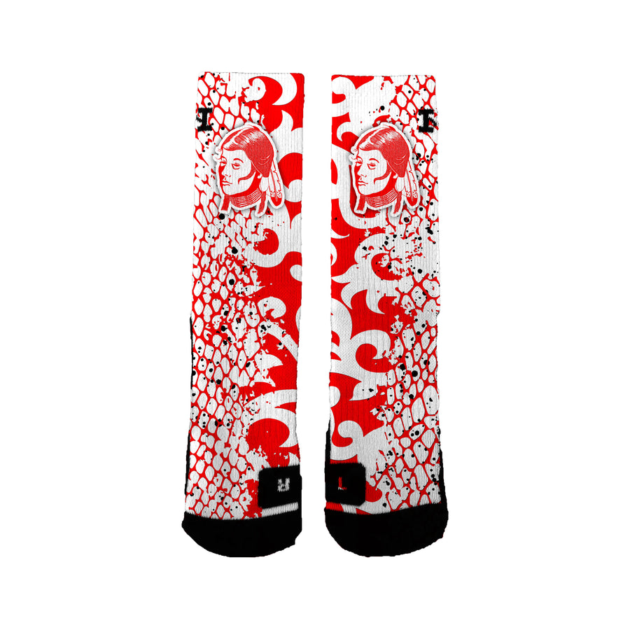 Arlee Warriors/scarlets Dynasty Socks