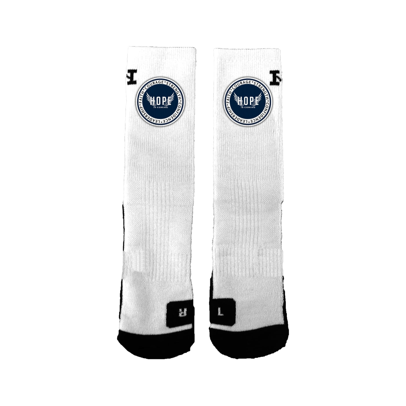 Hope Is Coming 12u Basketball Logo Socks