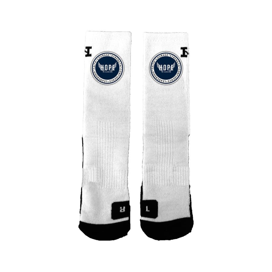 Hope Is Coming 12u Basketball Logo Socks