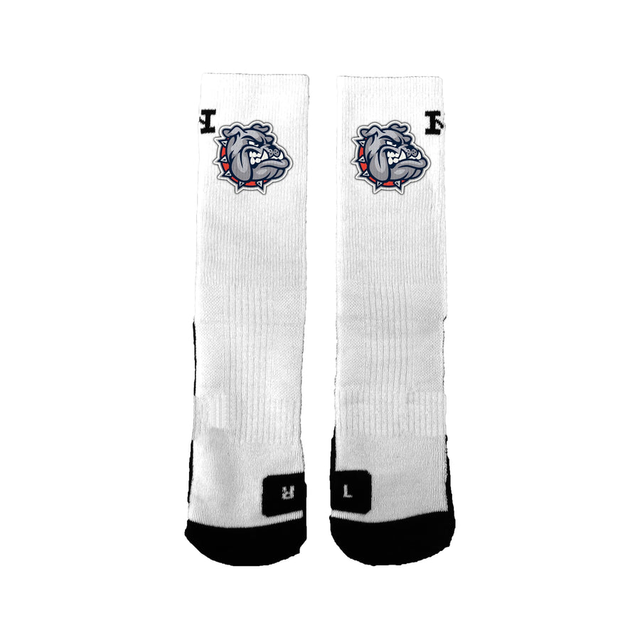 Ainsworth Bulldog Football Logo Socks