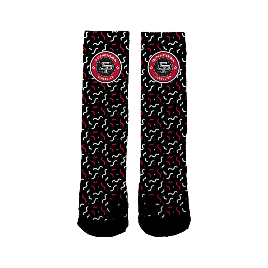 South Pittsburgh Rebellion Squiggles Socks