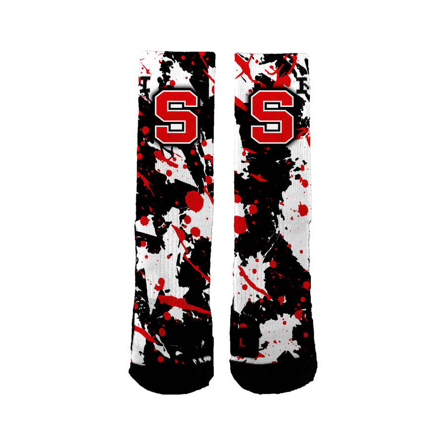 Somers Girls Lacrosse 4th Grade  Splatter Socks