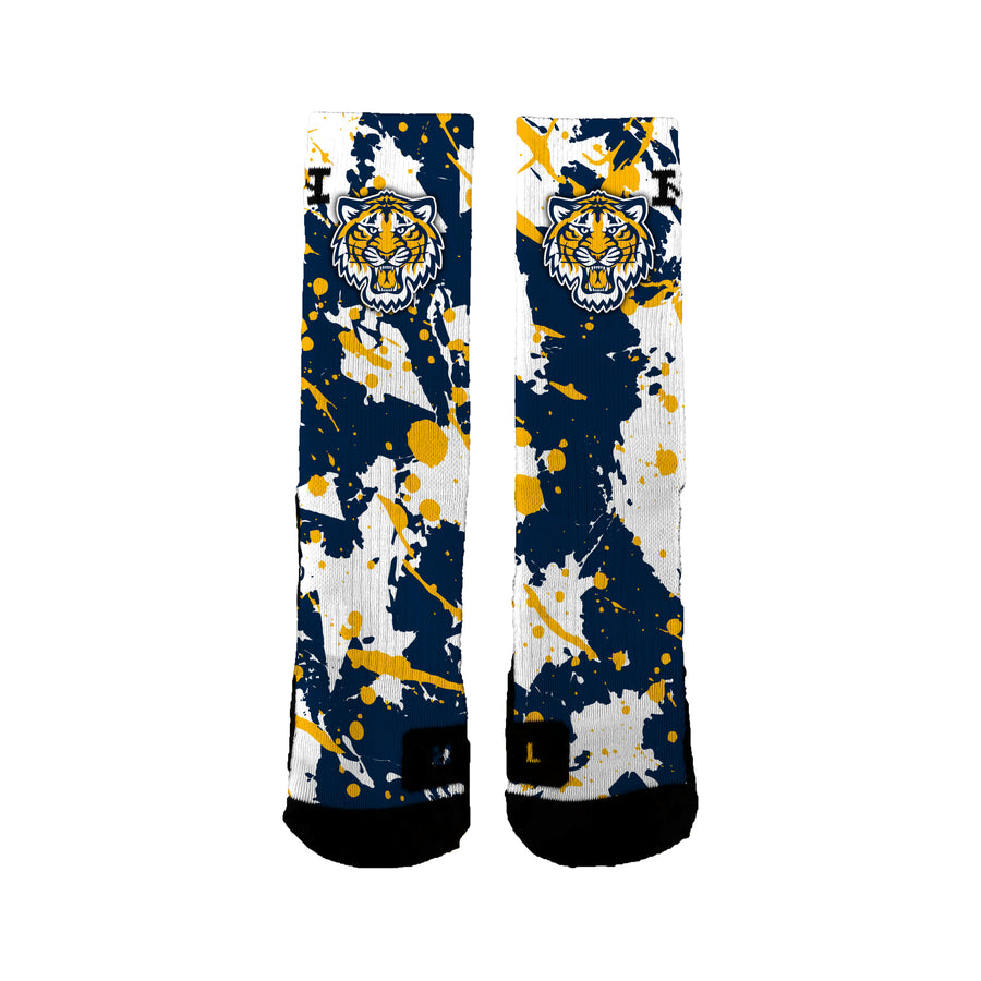 Burlington Edition High School Band Splatter Socks
