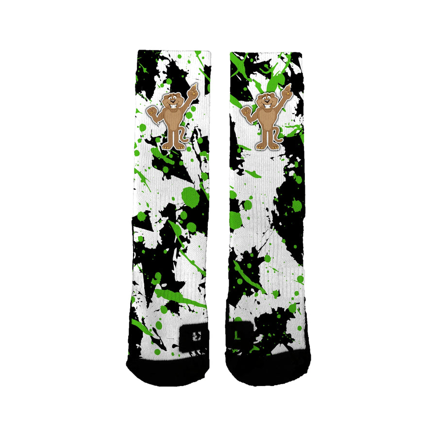 Greenway Elementary School Splatter Socks