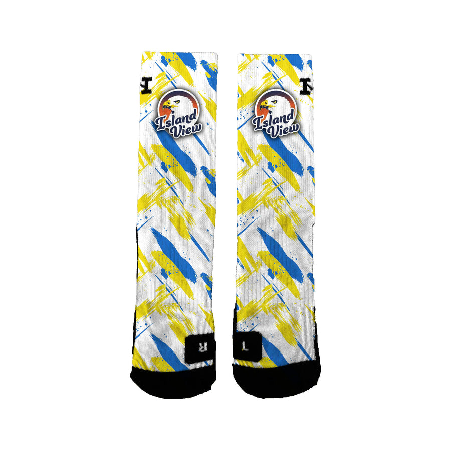 Island View Eagles Paint Socks