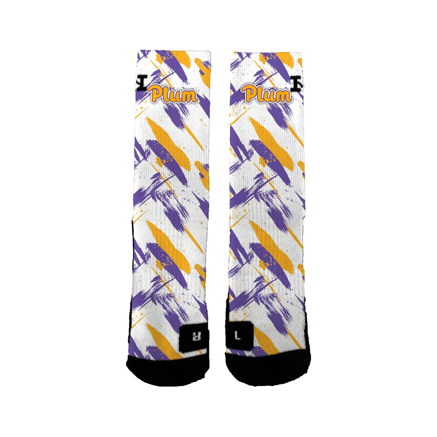 Plum High Music Boosters Paint Socks
