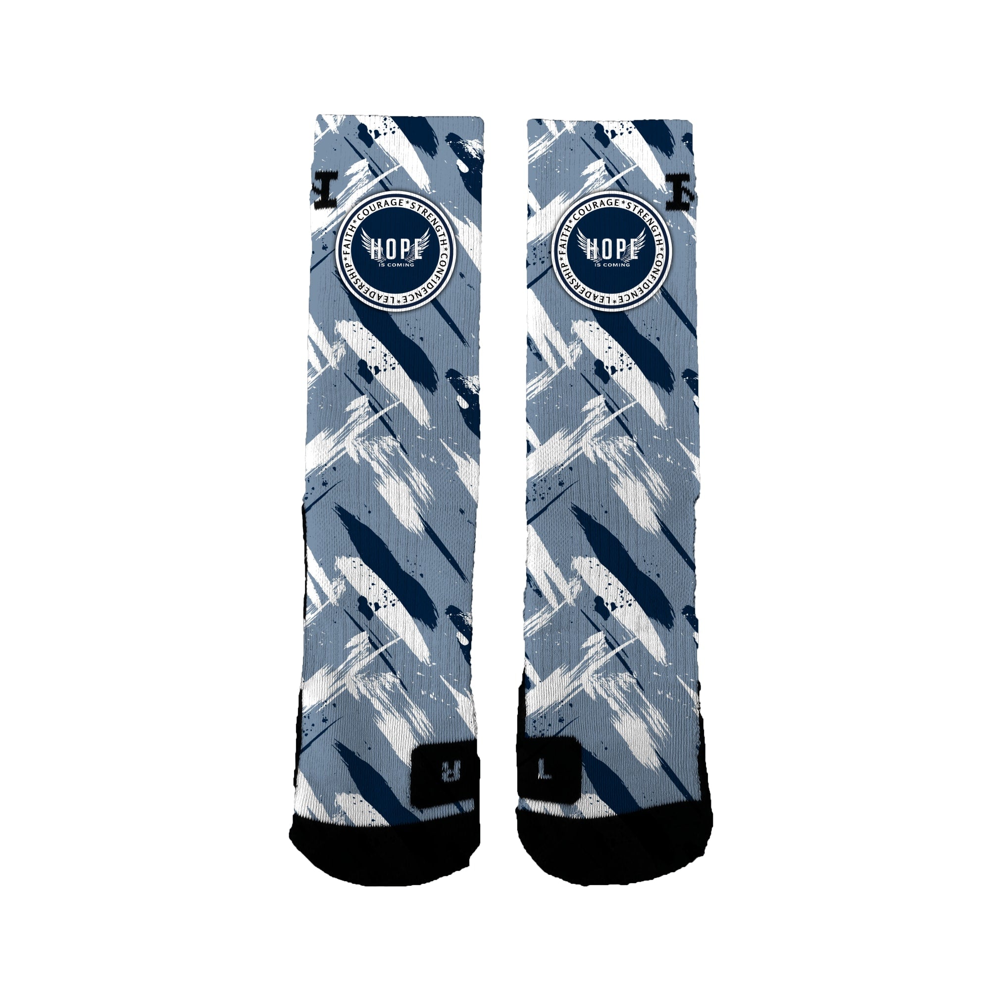 Hope Is Coming 12u Basketball Paint Socks · HoopSwagg