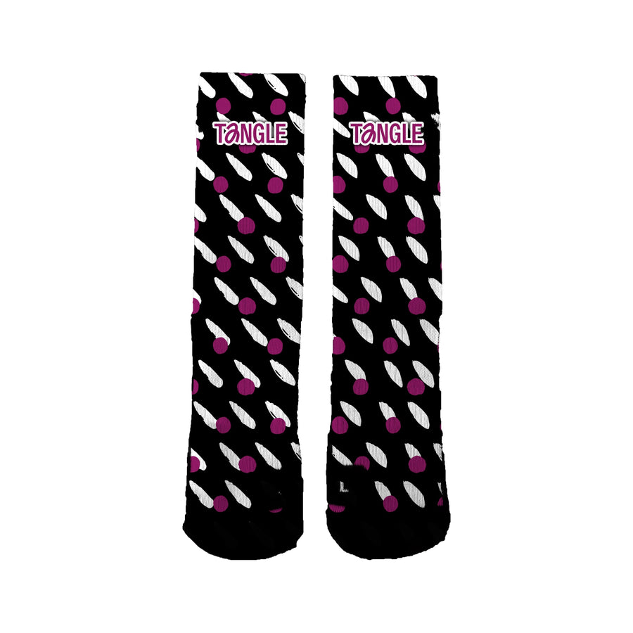 Tangle News Dots Socks