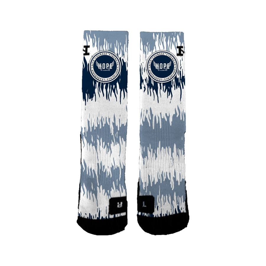 Hope Is Coming 12u Basketball Scribbles Socks