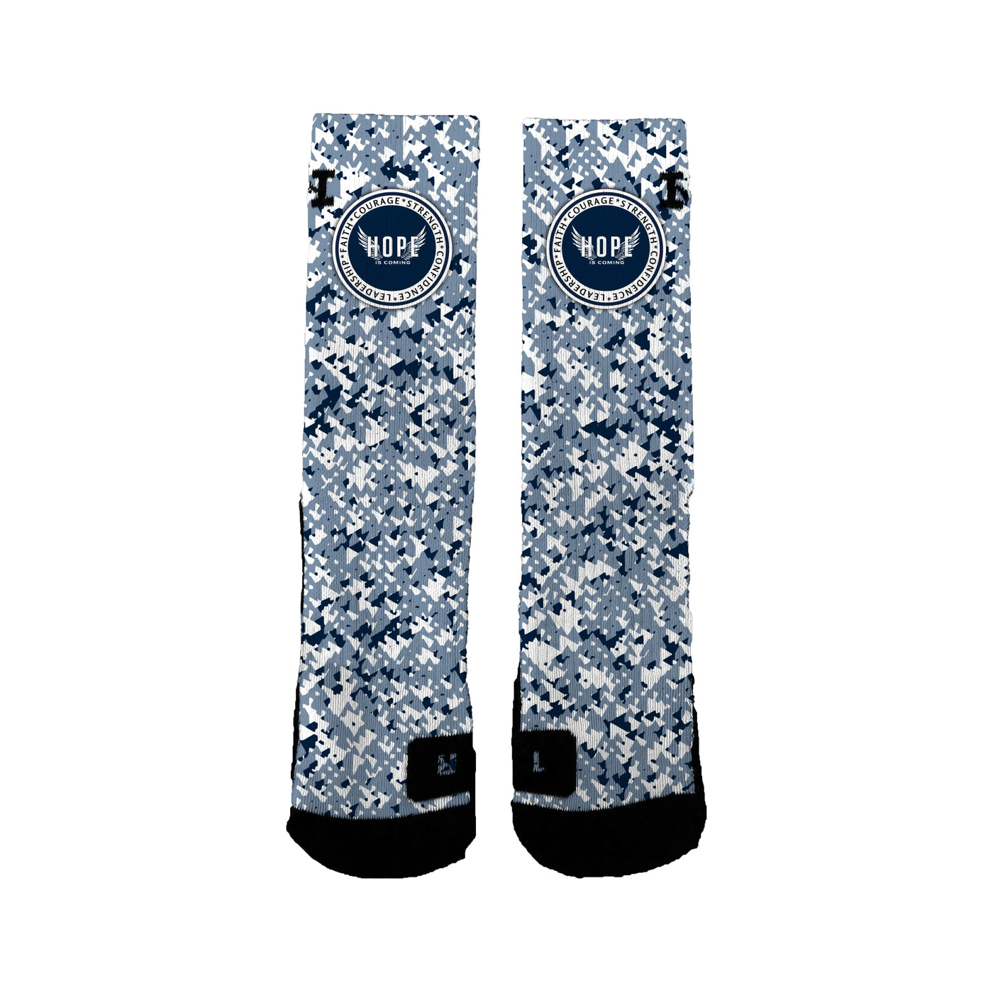 Hope Is Coming 12u Basketball Speckles Socks