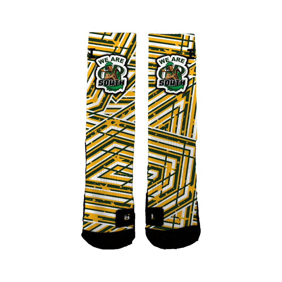 South Middle School Speckled Stripes Socks