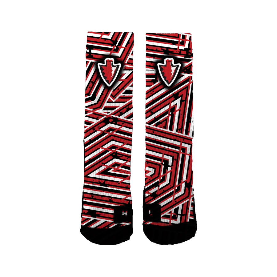 Peter's Township Girls Lacrosse Speckled Stripes Socks