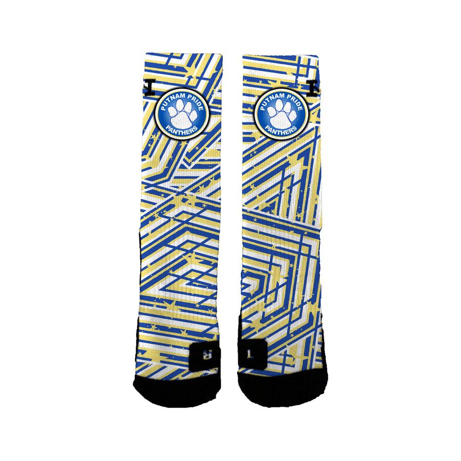 Putnam Heights Elementary Pto Speckled Stripes Socks