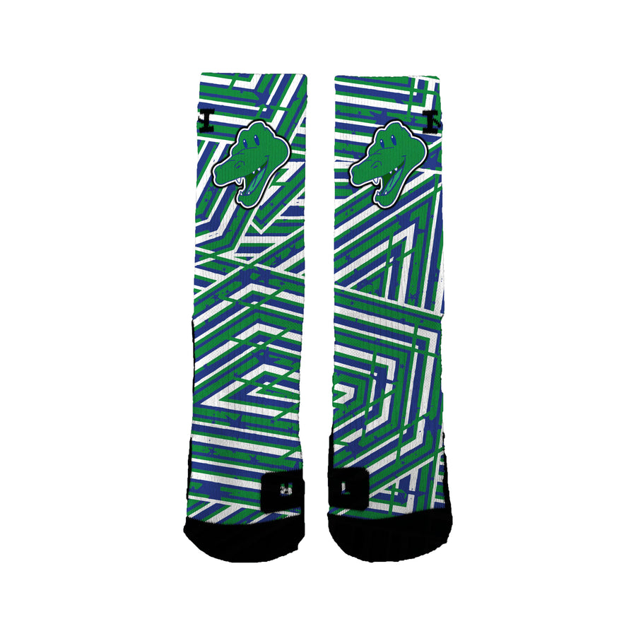 Gullett Elementary Pto Speckled Stripes Socks