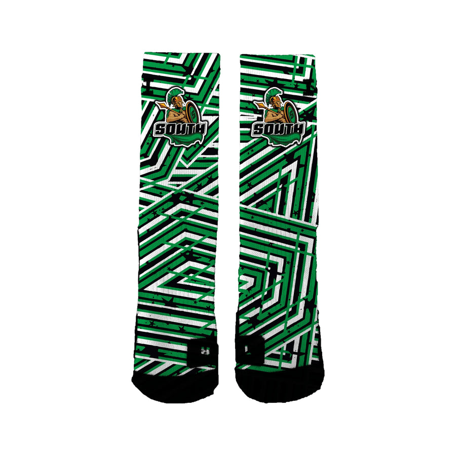 South Middle School Speckled Stripes Socks