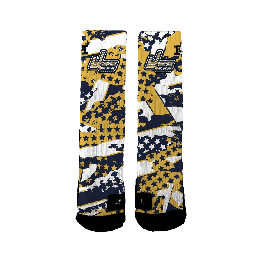 Plsha/peewee Navy 2022-2023 Freedom Socks