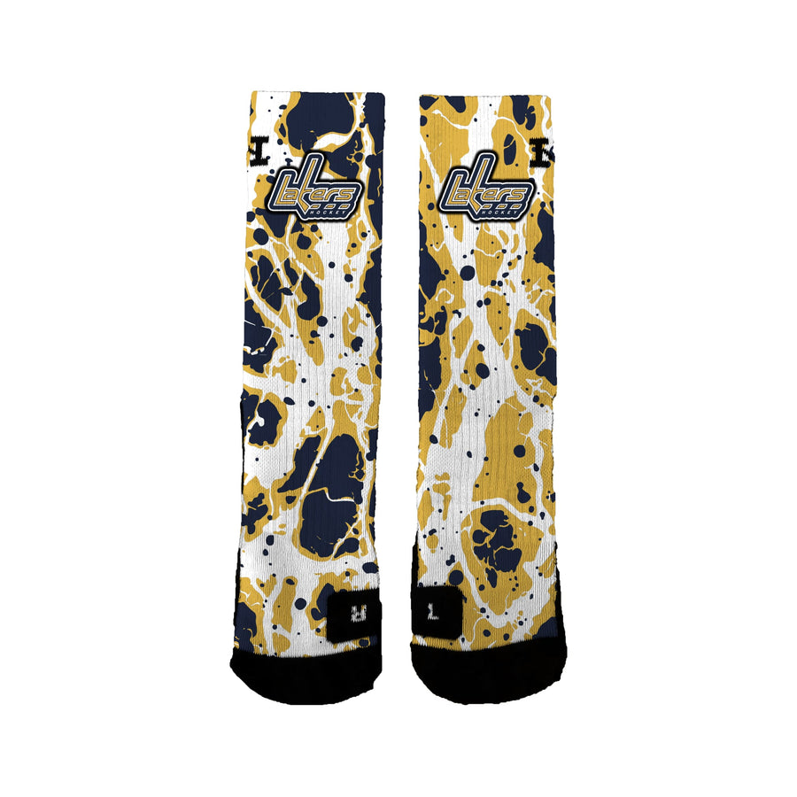 Plsha/peewee Navy 2022-2023 Bolts Socks
