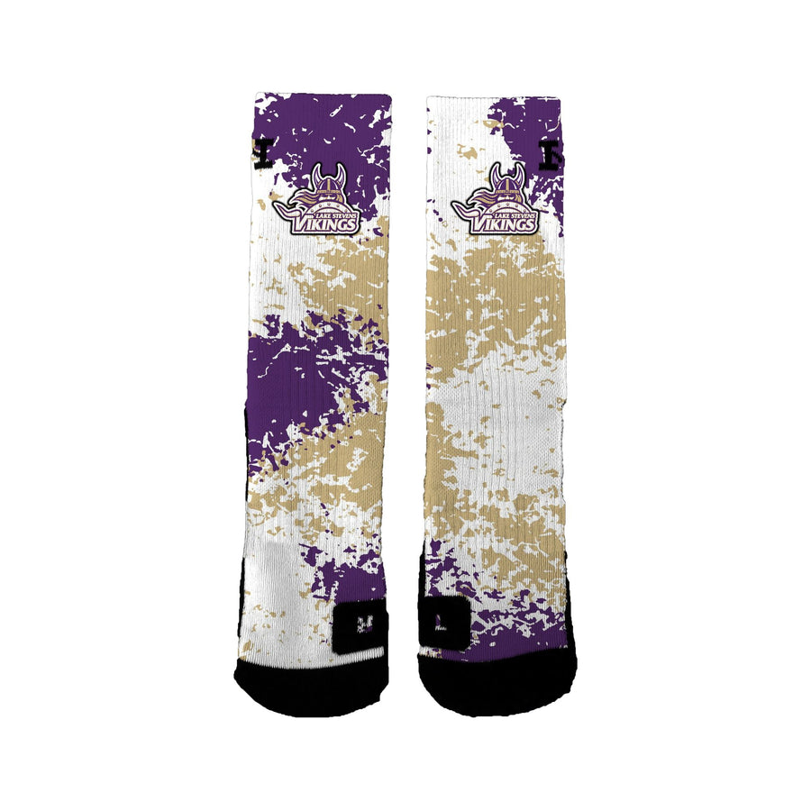 Lake Stevens Volleyball Purple And Gold Nerf 2.0 Socks