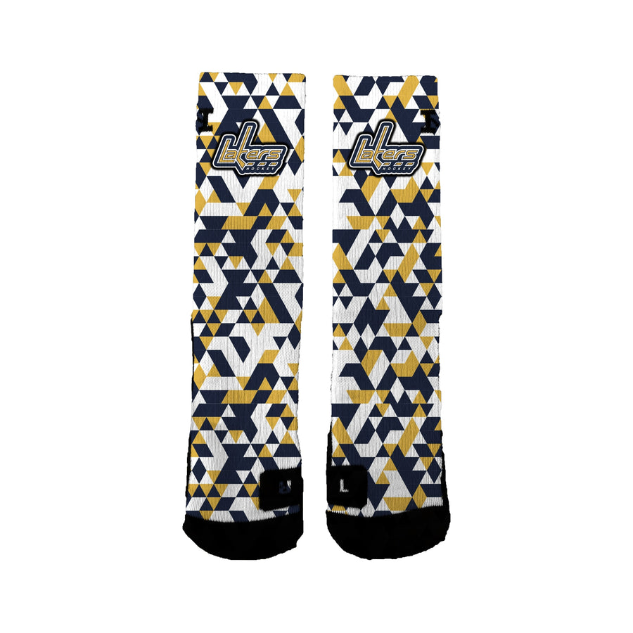 Plsha/peewee Navy 2022-2023 Triangles Socks