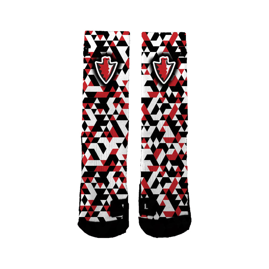 Peter's Township Girls Lacrosse Triangles Socks