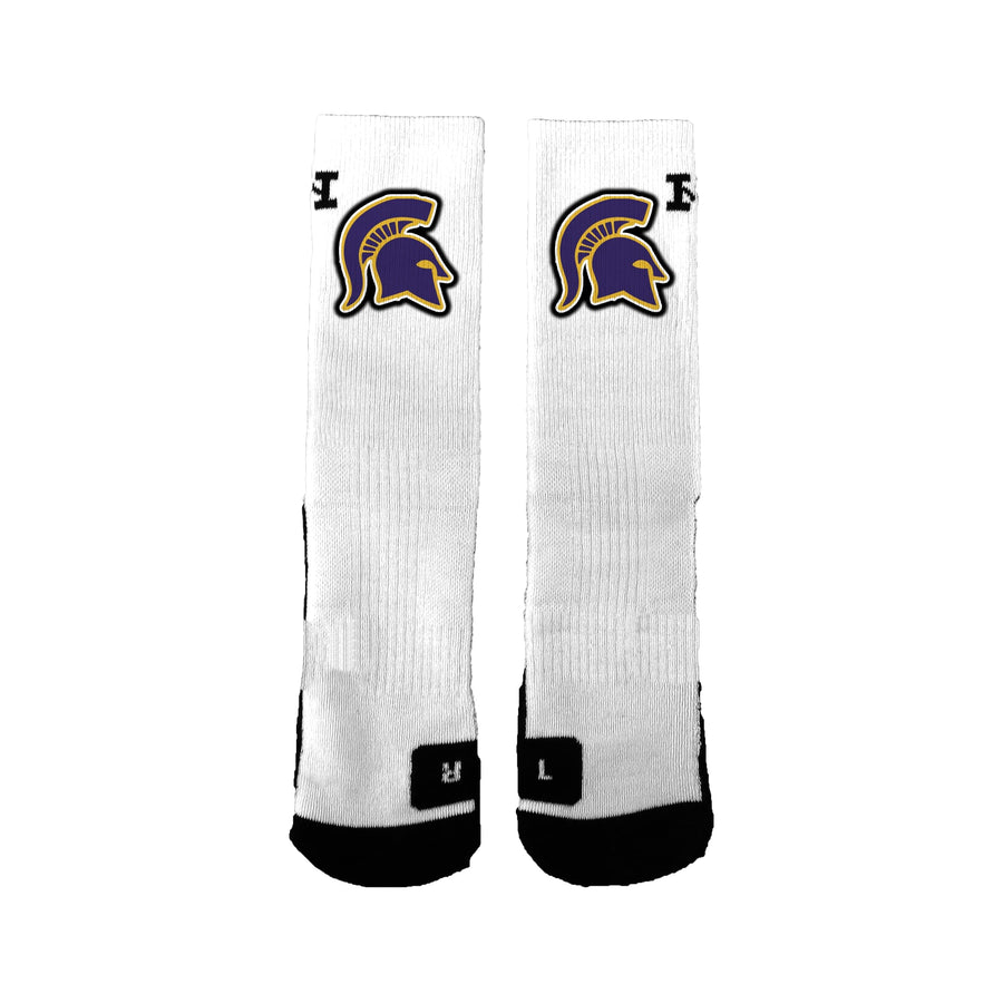 Spartan Basketball Logo Socks
