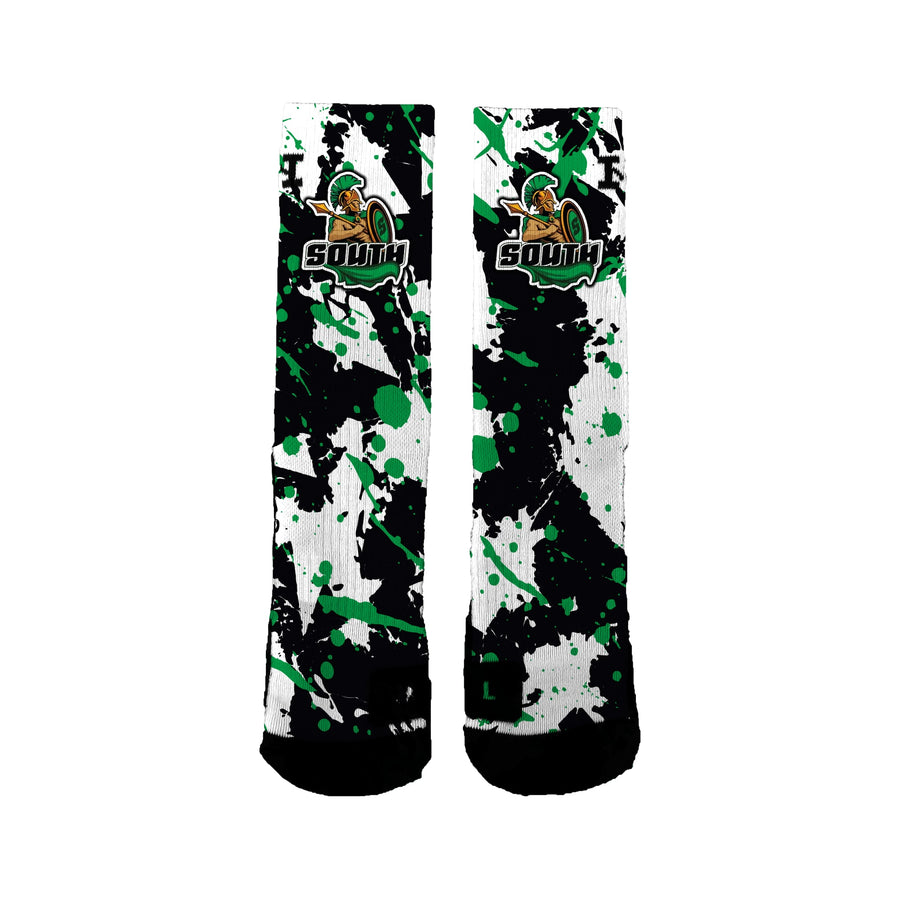 South Middle School Splatter Socks