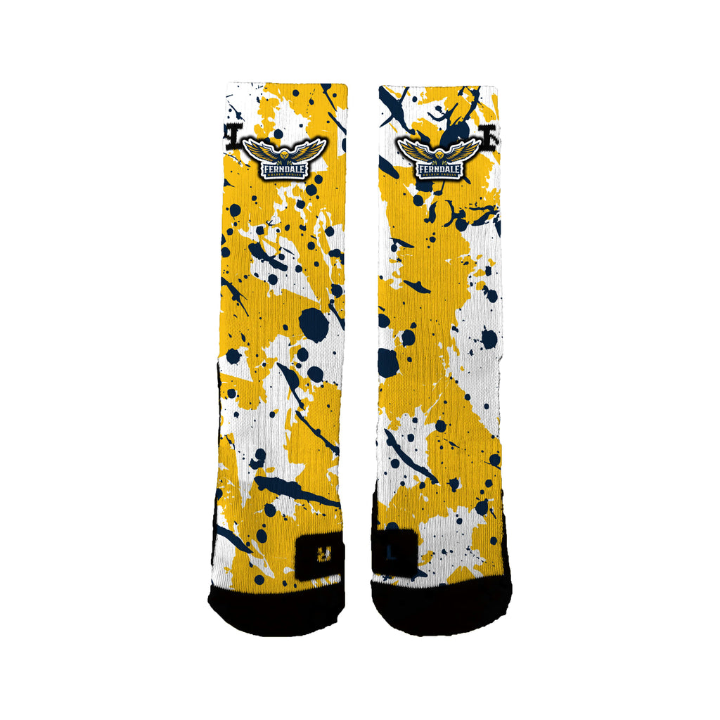 Ferndale High Choir Splatter Socks