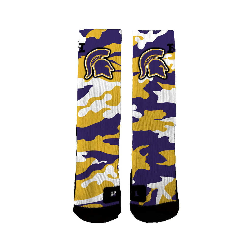 Spartan Basketball Camo Socks