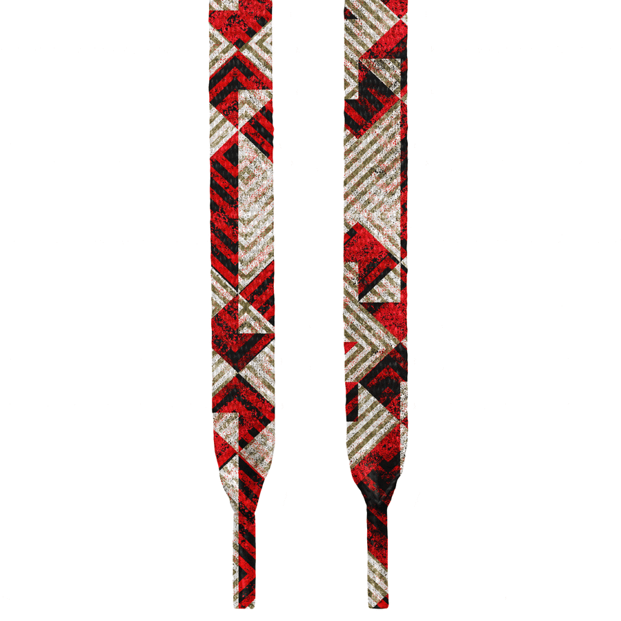 Red Grooves Shoelaces - HoopSwagg
